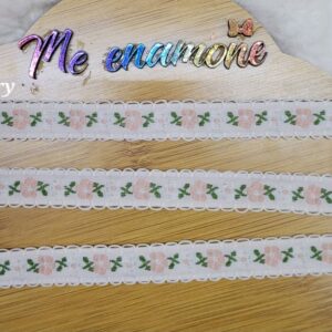 liston bordado ivory 1 centimetro