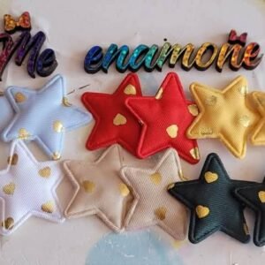 ESTRELAS DE COLORES CON DORADO