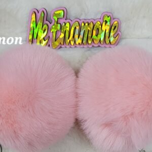 POMPON LLAVERO PAR SALMON