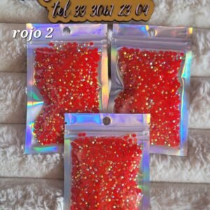 BOLSA DE CRISTAL RESINA ROJO